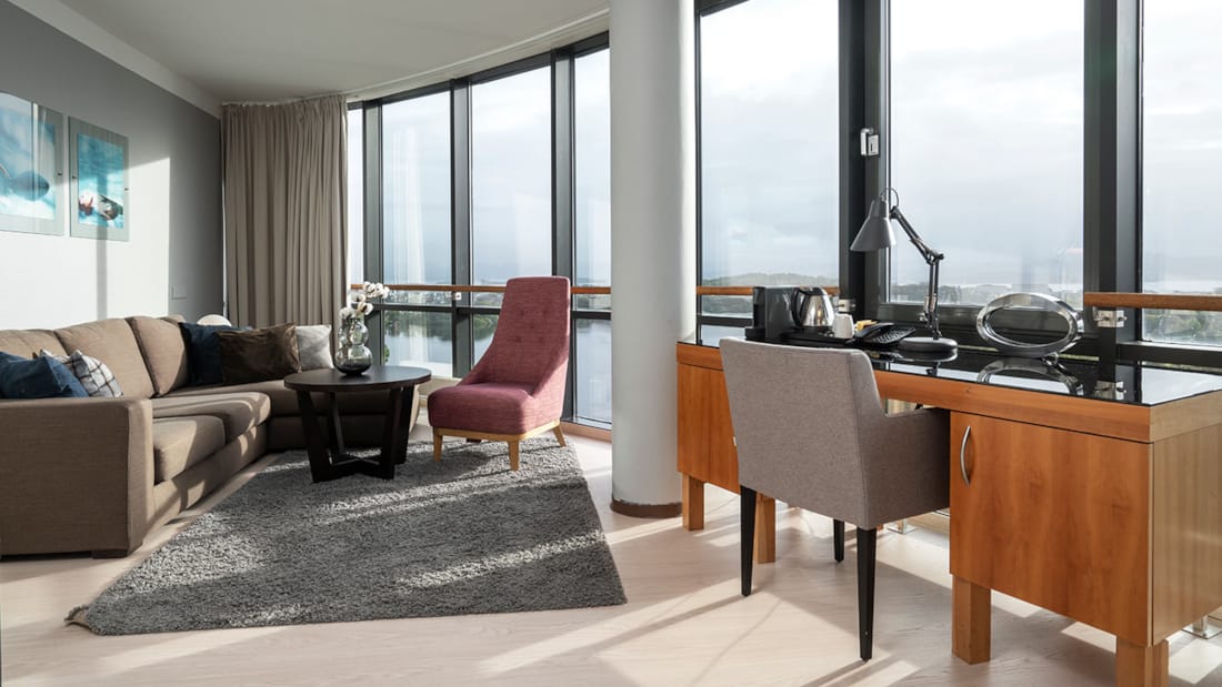 Suite met uitzicht in het Stavanger Forum Hotel