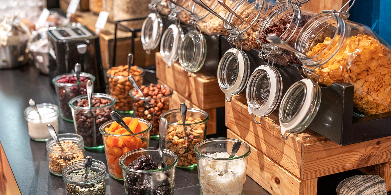 Close-up of food at the breakfast buffet at the Stavanger Forum Hotel