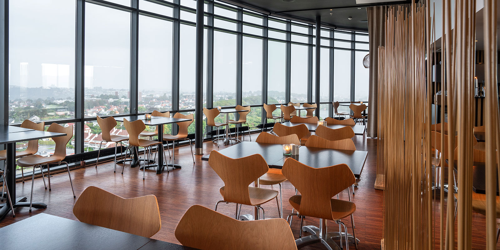 Restaurant on the top floor at the Stavanger Forum Hotel
