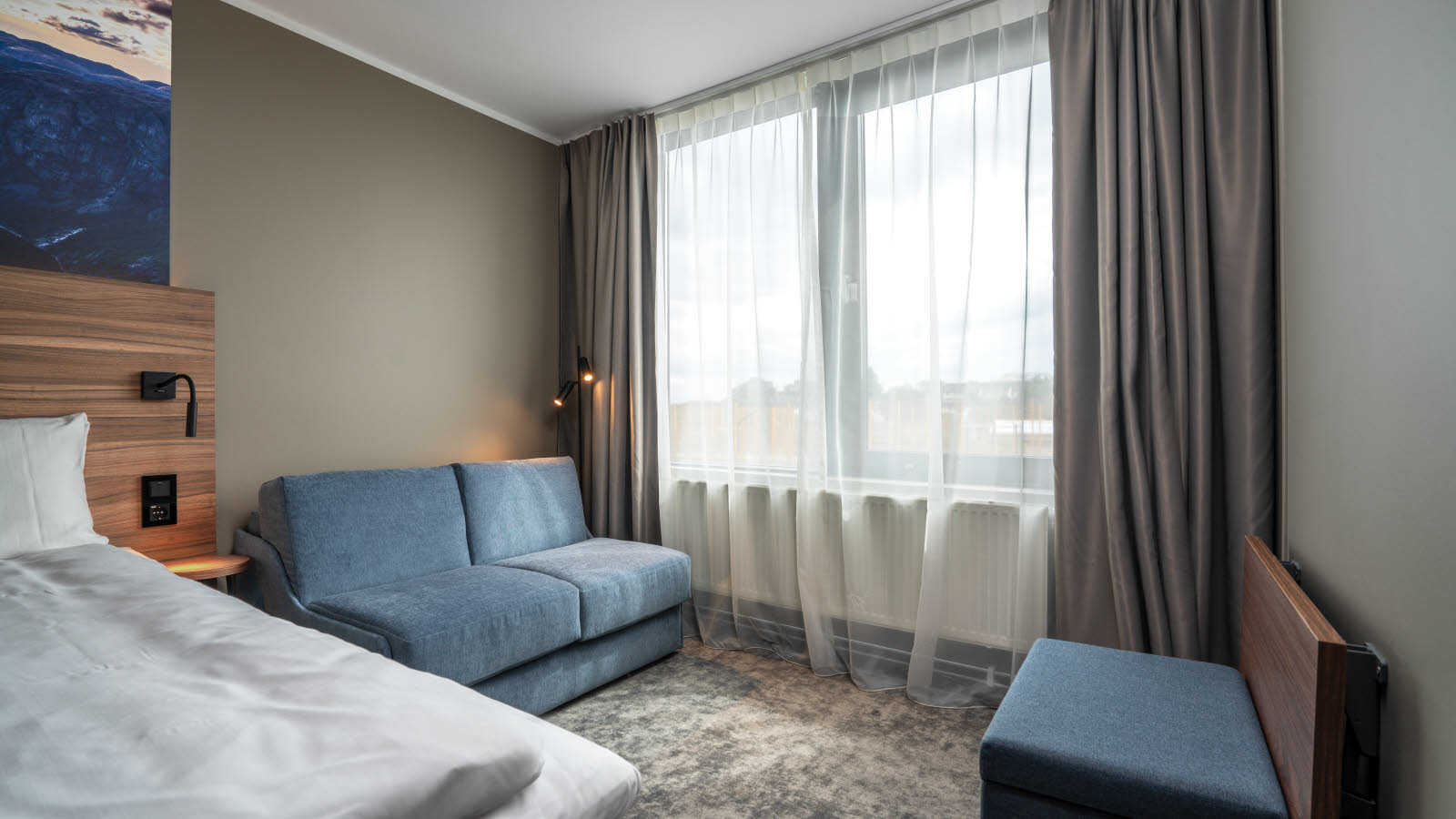 Zetels in een hoek van het Stavanger Forum Hotel