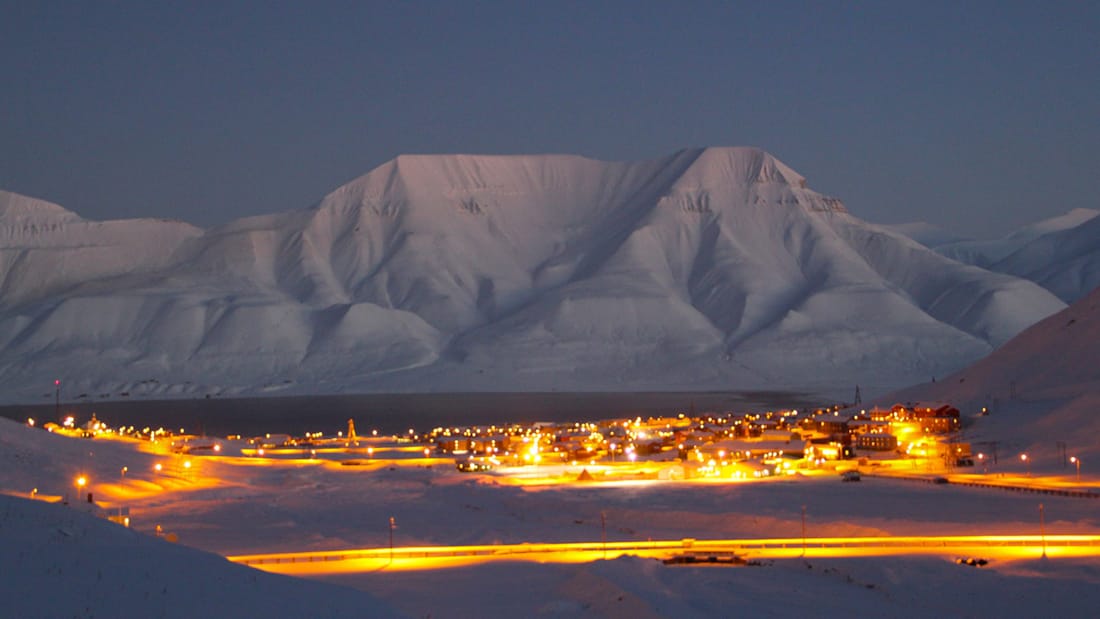 Evening falls over Svalbard