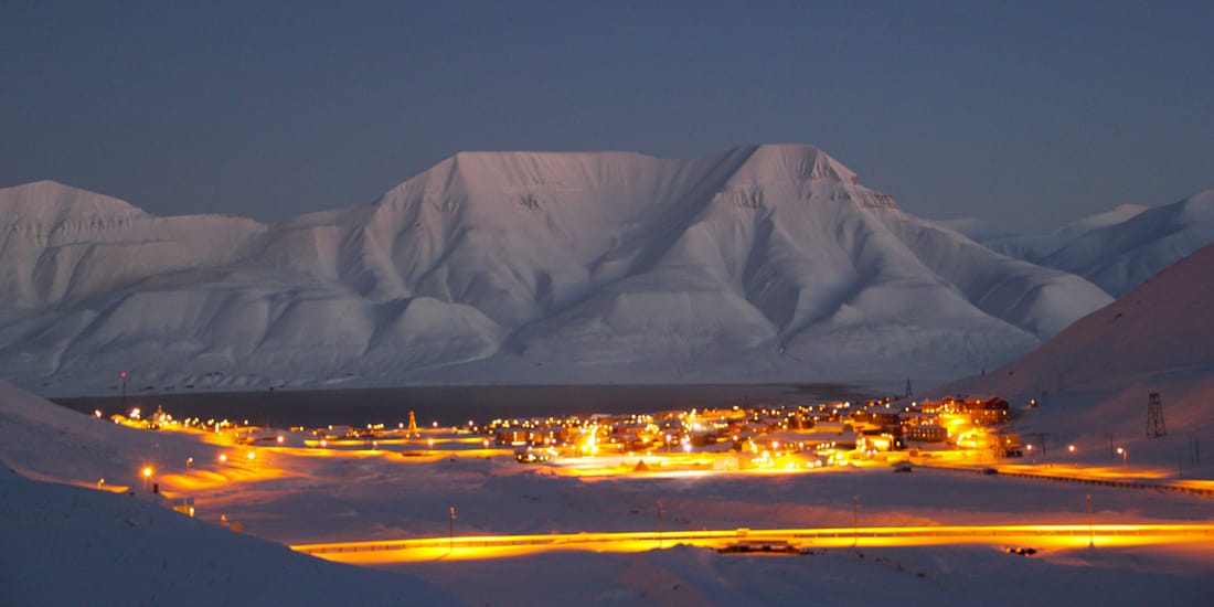 Photo en soirée au Svalbard