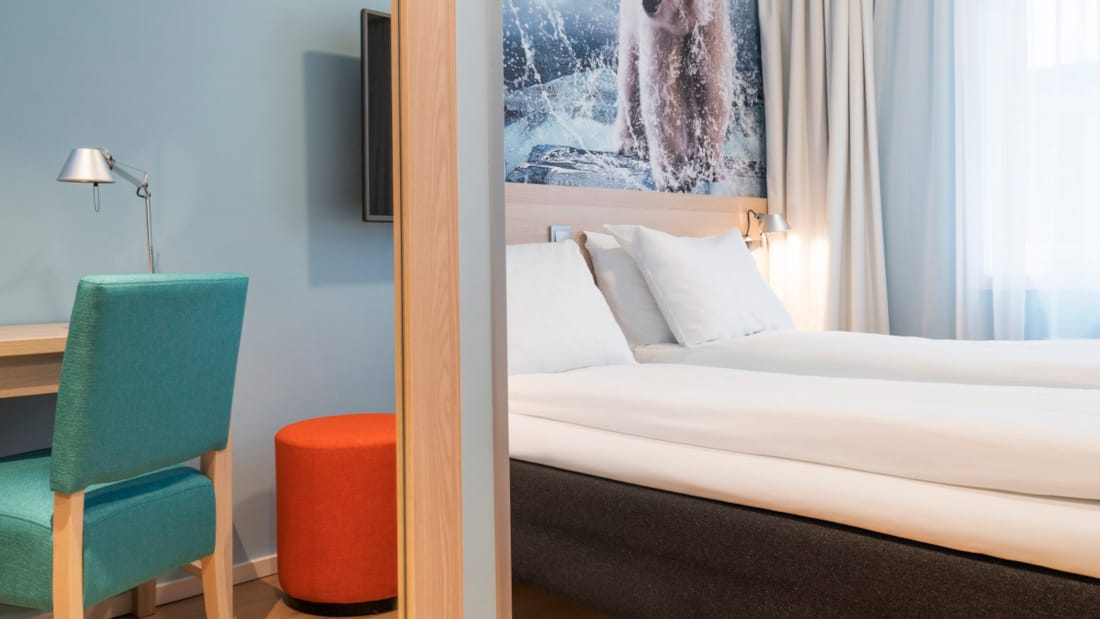 Bed in twinkamer in Thon Hotel Polar in Tromsø