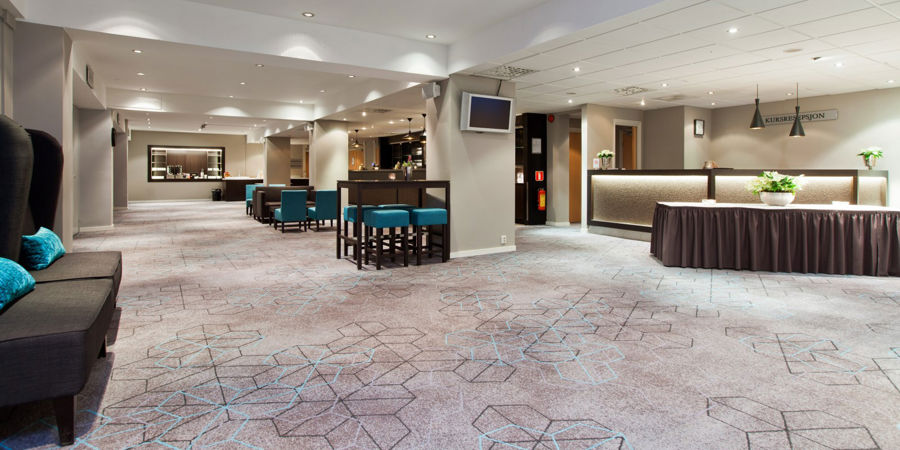 Coin pause de l’espace conférence de Thon Hotel Prinsen à Trondheim