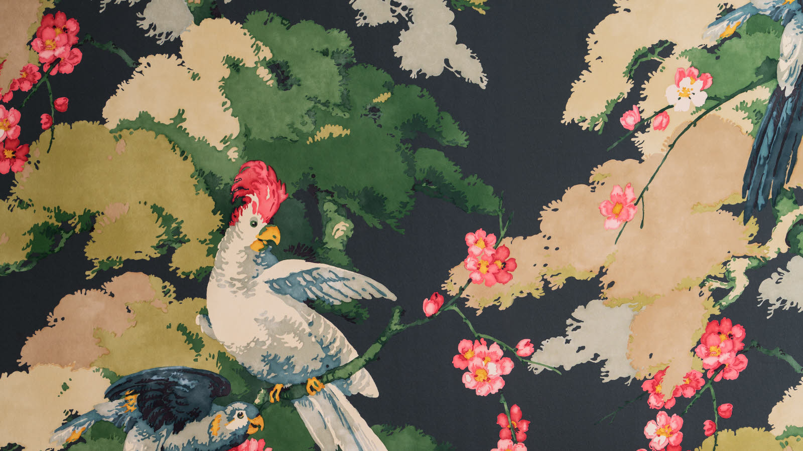 Fargerik tapet på Thon Hotel Bristol Bergen