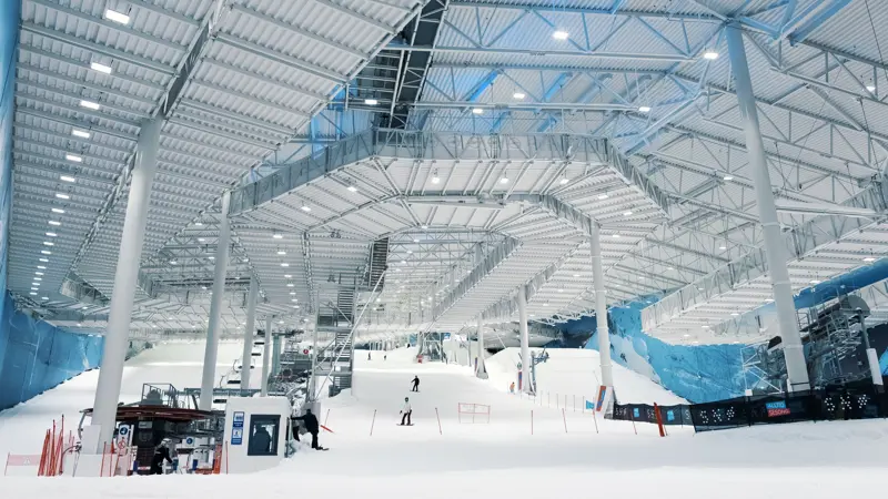Panoramic view of SNØ, Norway’s first indoor ski resort