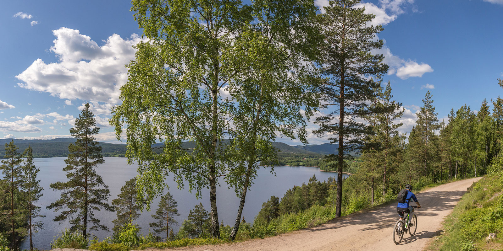 Syklister ved maridalsvannet