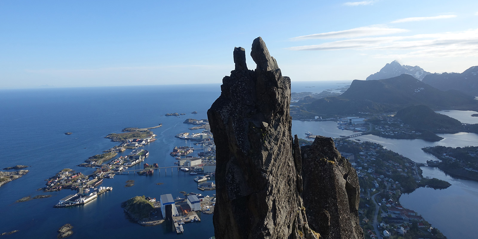 Toppen av Svolværgeita i Svolvær i Lofoten