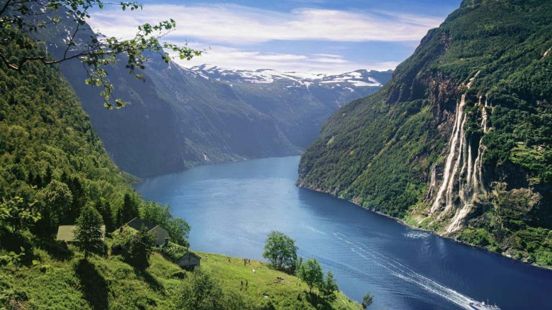 View of the Geirangerfjord on Sunnmøre