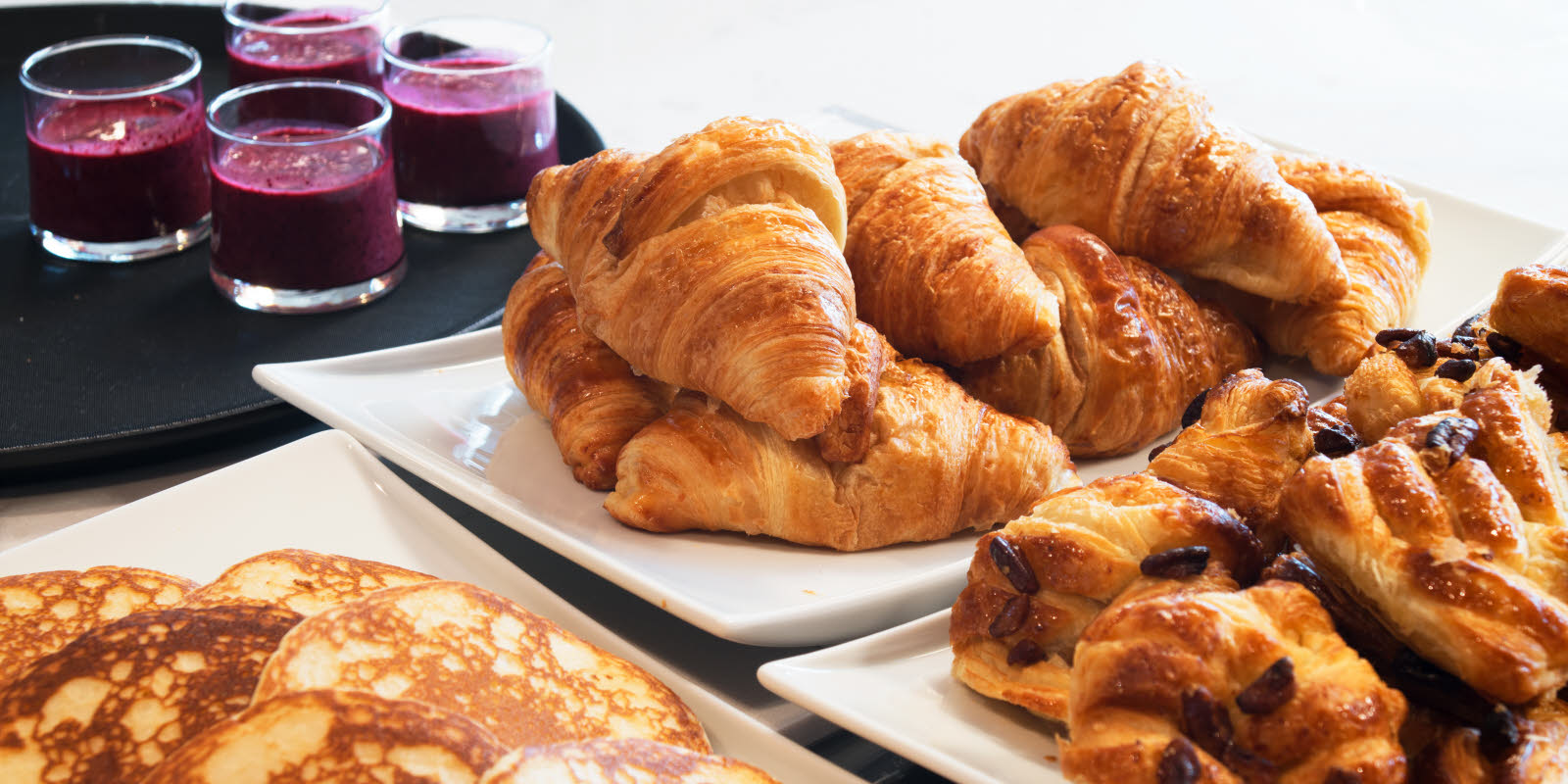 A detailed image of croissants, paint