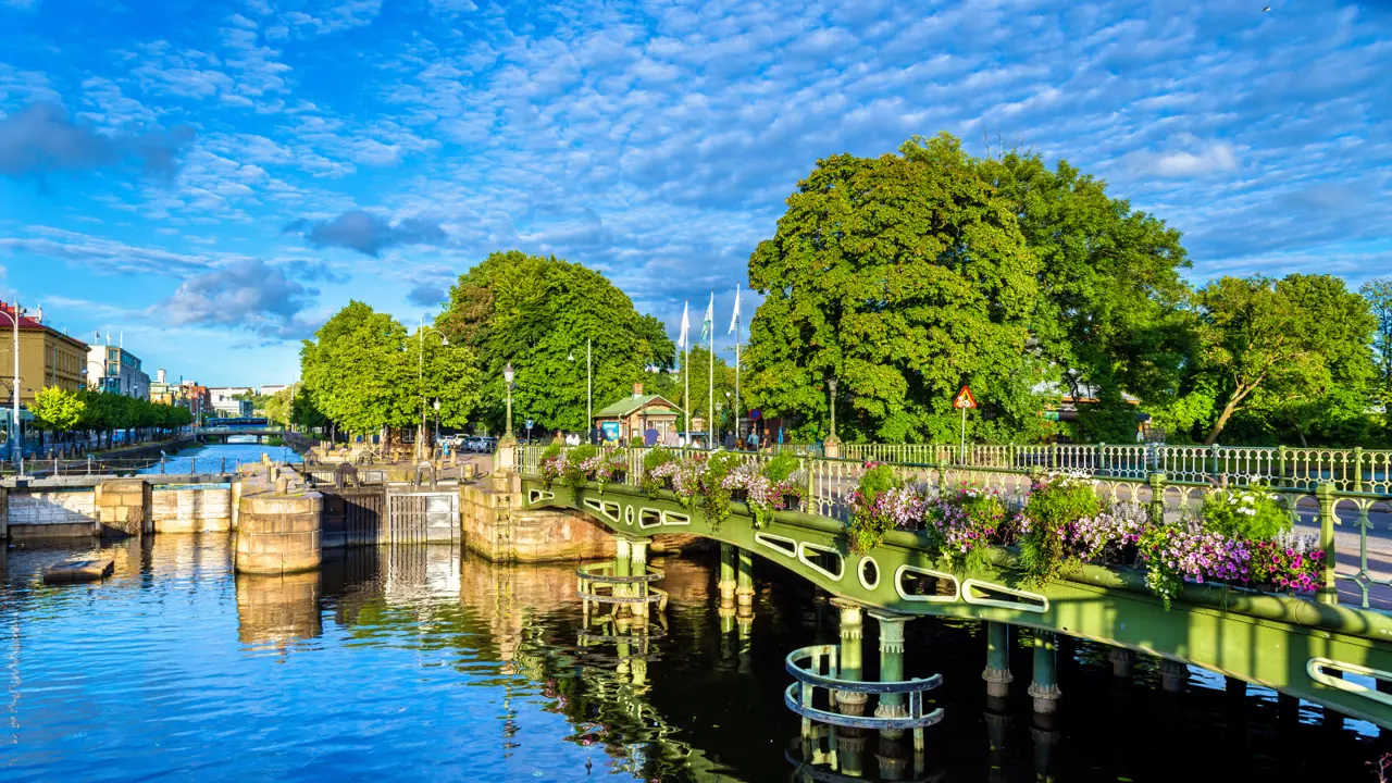 Der Fluss Göta in Göteborg.