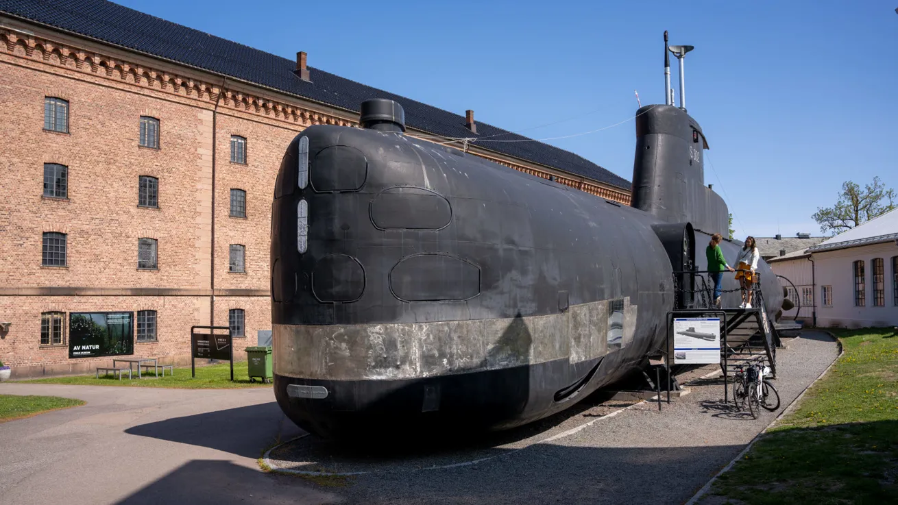 Le sous-marin Utstein se trouve à l’extérieur du musée marin de Karljohansvern à Horten.