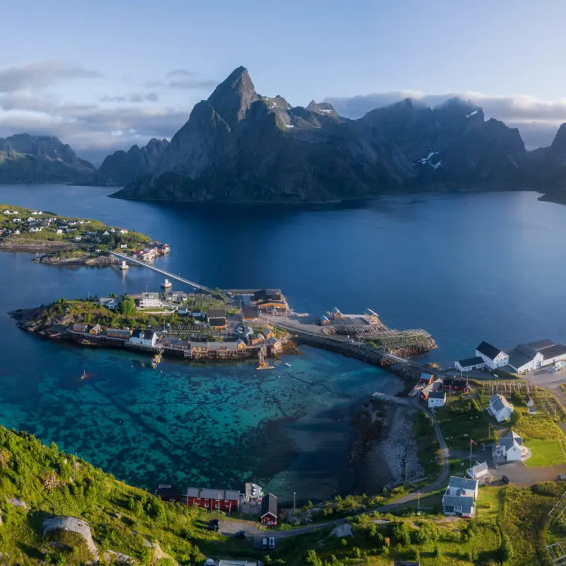 Panoramaudsigt over Lofoten.