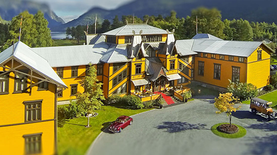 Die Fassade des Dalen Hotels in Telemark