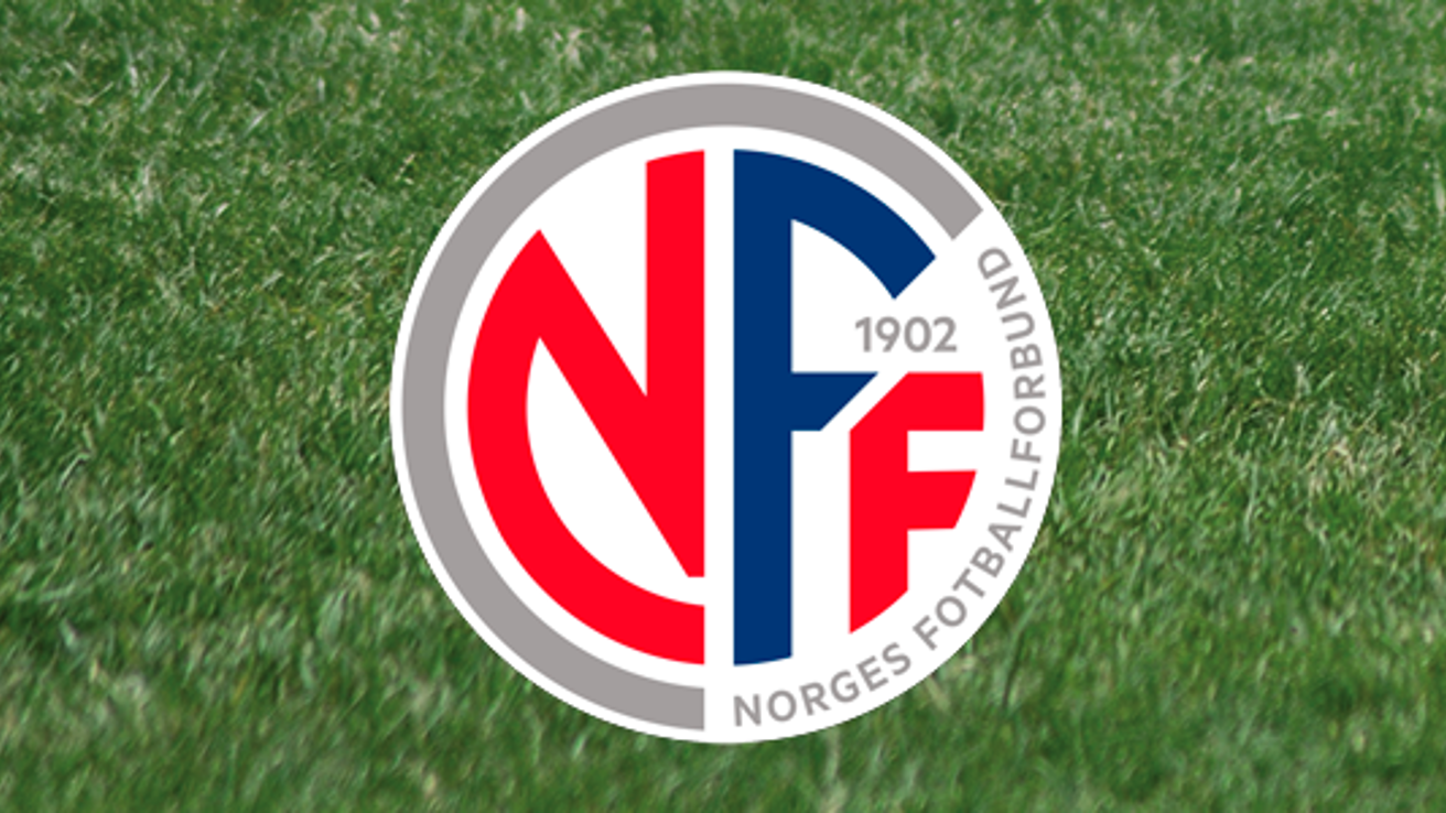 Tapis d’herbe avec le logo de la Fédération norvégienne de football