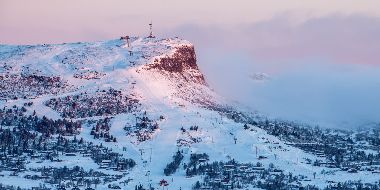 Aerial view of Skeikampen alpine centre