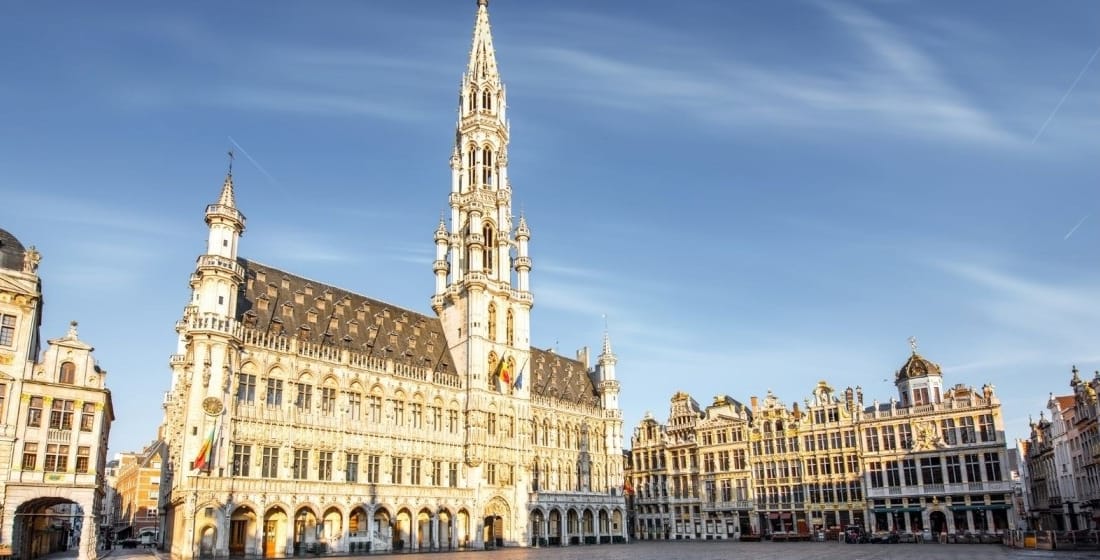 Grand Place in Brussels during summer