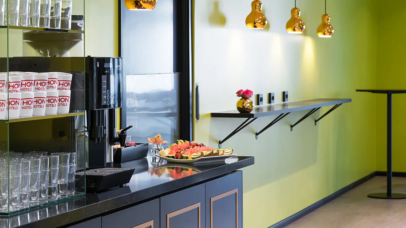 Pauseområde med servering av frukt