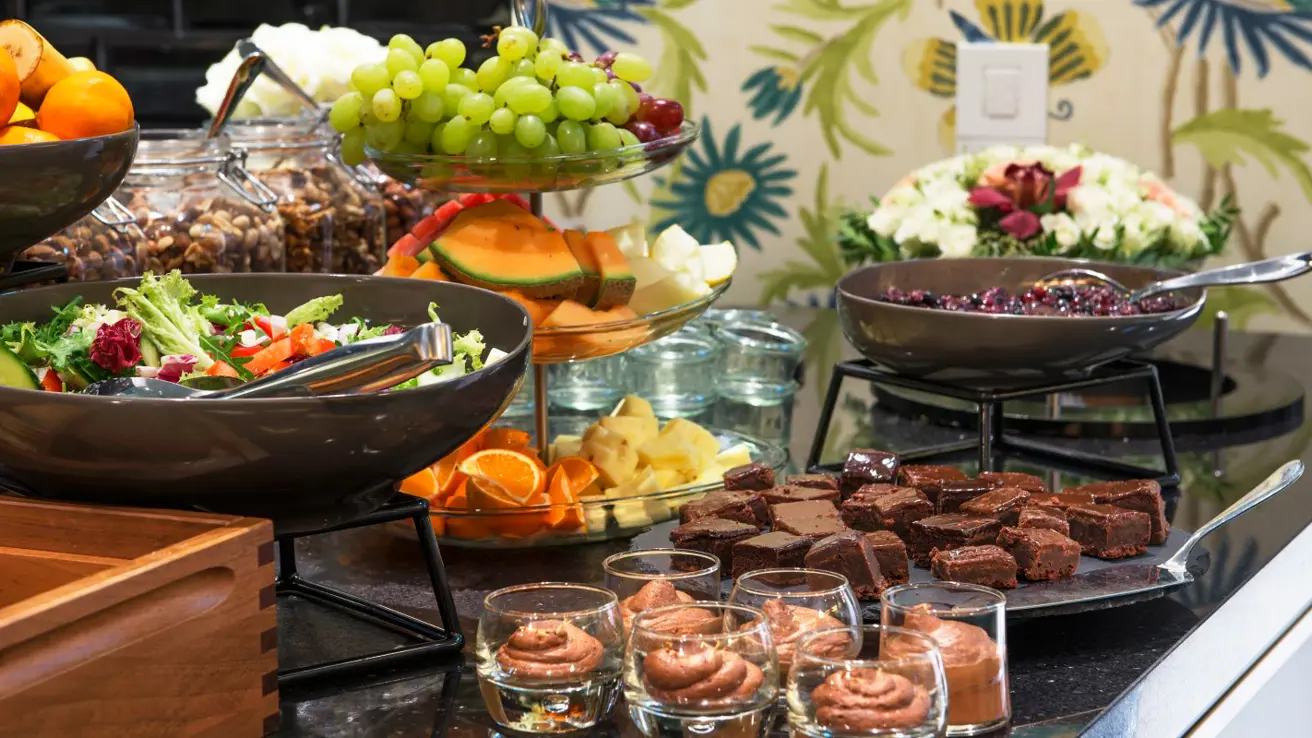 Pausemat på konferansesenter på Thon Hotel Rosenkrantz Bergen