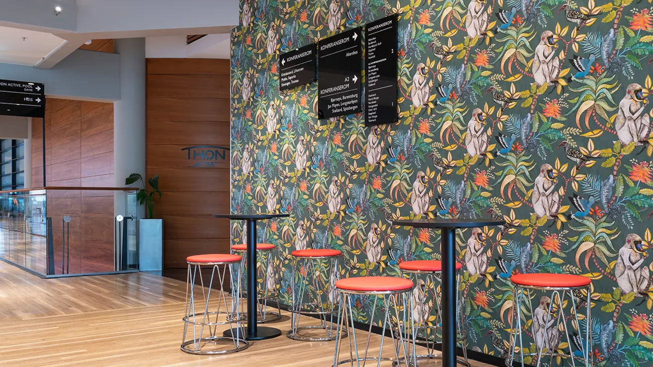 Fellesarealer i konferanseavdelingen på Thon Hotel Arena